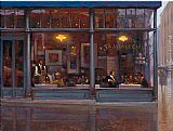 Brent Lynch Fifth Avenue Cafe II painting